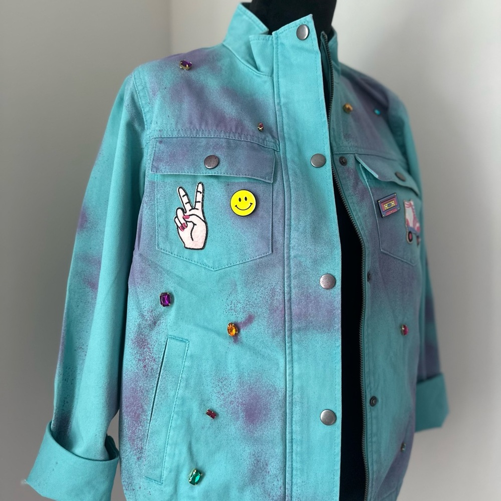 Handmade painted jacket. - Picture 9 of 17